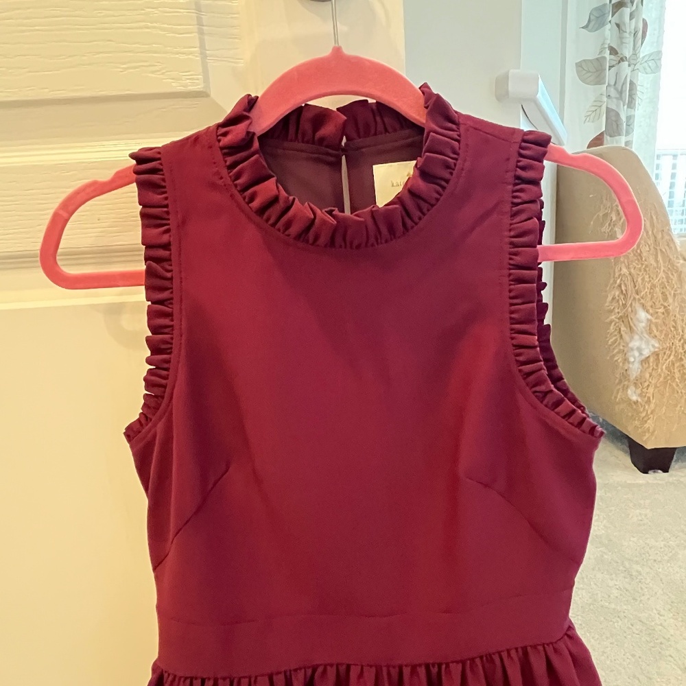 Kate spade sleeveless ruffle trim dress